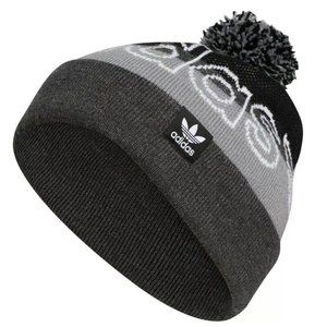 Brand New Adidas Originals Pom Beanie Hat 3.0  Grey Tones Adult One Size Ski Cap